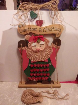 Vintage Avon Santa Claus Countdown To Christmas Advent Calendar W Box