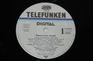 Baumann Stoll Romantic Duets Cello Double Bass Telefunken DMM Digital Stereo NM 3