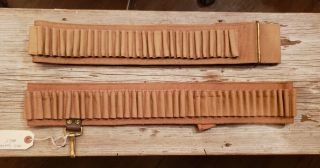 Two Old Indian Wars Wwi Us Army 45 - 70 Mills Canvas Cavalry Cartridge Belt