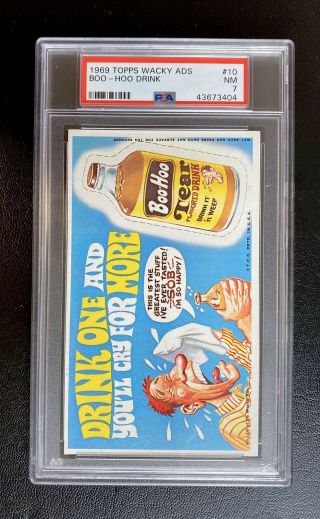 1969 Topps Wacky Packages Ads Psa 7 Near Boo Hoo 10