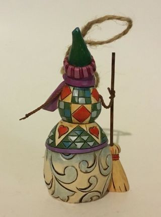 Jim Shore Snowman with a Broom Hanging Ornament 3