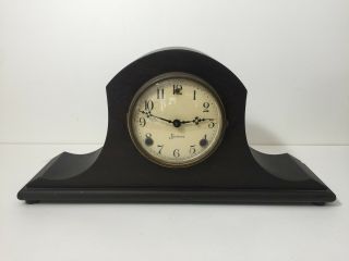 Antique Session Mantle Clock Wooden Case,  Running,  No Pendulum