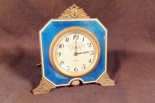 Rare Antique Fresard Swiss Desk Clock Repeater Sterling Guilloche Frame