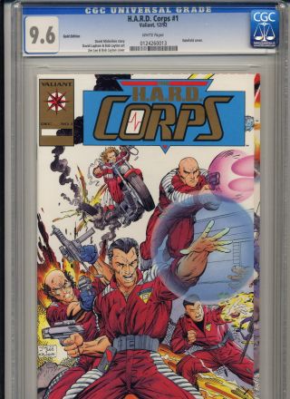 Valiant: H.  A.  R.  D.  Corps 1 Gold Cgc 9.  6 White 1992 Us