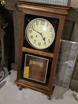 Antique Sessions Calendar Wall Regulator Clock Time Only 30 - Hour