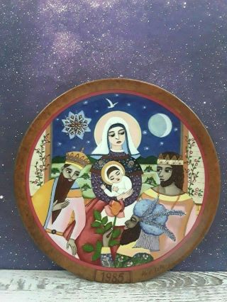 The Gift Of The 3 Wise Men 1985 Bavaria Christmas Plate No A 2044 German