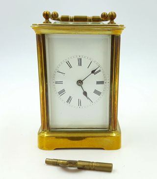 Antique French Carriage Clock With Key.