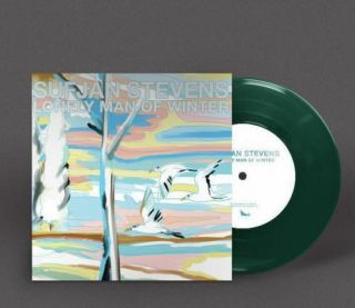 Sufjan Stevens Lonely Man Of Winter Green Vinyl 7 " Record Song For Christmas