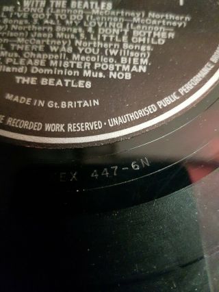 With The Beatles Orig 1963 UK Mono Vinyl LP with yellow Parlophone label 3