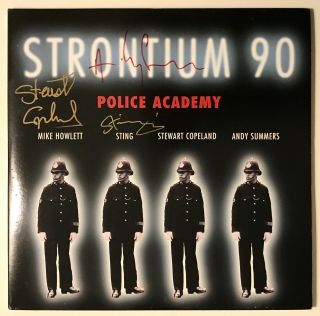 Strontium 90 Police Academy Autographed By The Police 2lp Signed Vinyl Sting