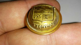 Antique Wyoming Territorial State Seal Uniform Coat Button Superior Quality