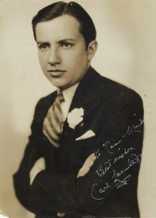 German Film Director,  Screenwriter Carl Laemmle Jr. ,  Autographed Vintage Photo.