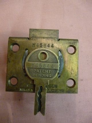 Antique Slot Machine Parts - Mills Lock Door,  Cashbox Matching Key