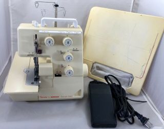Vtg Bernina Funlock 006d Sewing Machine Serger & Pedal Look