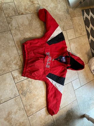 Chicago Bulls Starter Pullover Windbreaker Jacket Coat Vintage 90’s Retro Jordan