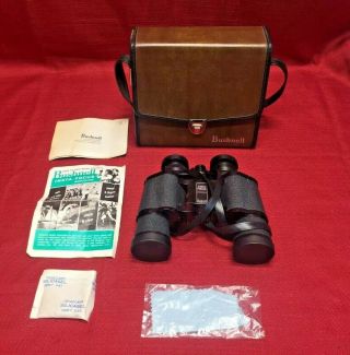 Wow Vintage Bushnell Sportview Binoculars 7 X 35 Insta Focus W/ Case Caps Papers