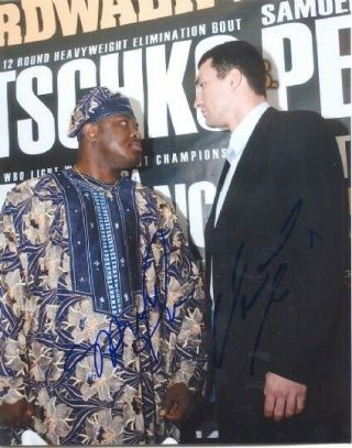 Vitaly Klitschko & Samuel Peter Autograph 8 " X10 " Photo Signed In Person