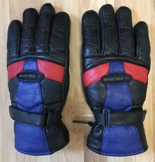 Rare Vintage Polaris Thinsulate Leather Gloves Mens Small