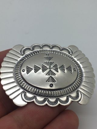 Vintage Native American And Sterling Silver Pin Brooch