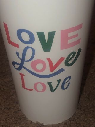 Starbucks Love Reusable Coffee Tea Cup Tumbler Lid Travel 16 Oz Plastic Mug