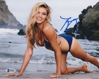 Kelly Rohrbach Signed 8x10 Photo Swimsuit Model Beckett Bas Autograph Auto A