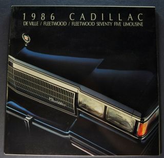 1986 Cadillac Deville Fleetwood & Limousine Sales Brochure 86