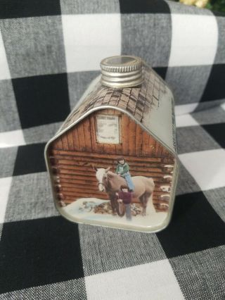 Vintage Absolutely Pure Maple Syrup 16.  9 oz.  Log Cabin Tin Metal Can 2