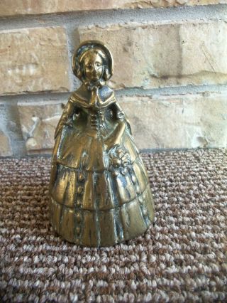 Vintage Victorian Lady Brass Bell