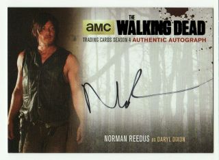 Norman Reedus As Daryl Dixon The Walking Dead S4 Part 1 Black Foil Auto /125 Nr4