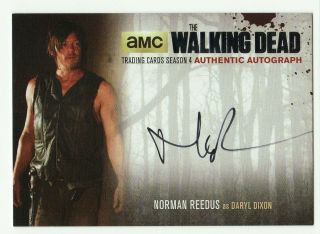 Norman Reedus As Daryl Dixon The Walking Dead S4 Part 1 Silver Foil Auto /75 Nr4