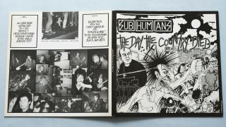Subhumans – The Day The Country Died Vinyl Lp 1983 Uk Bluurg Records – Xlp1 A1b1