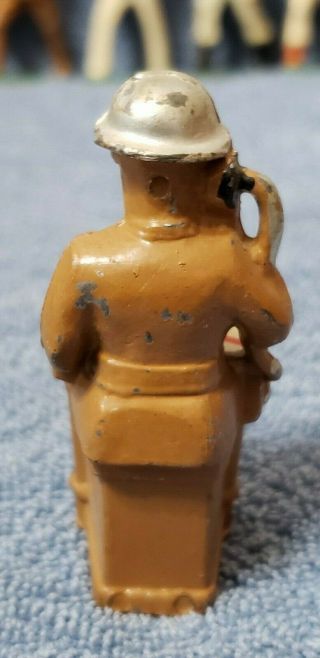 Vintage Manoil 55 M85a Lead Toy Soldier sitting at table map & phone w buttons 2
