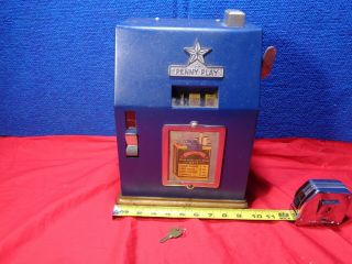 Antique 1 Cent Cigarette Trade Stimulator Gumball / Candy Machine