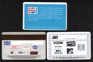 Pepsi Membership Cards: Pepsi Generation,  License To Chill,  Gotta Have It 3 Diff 2