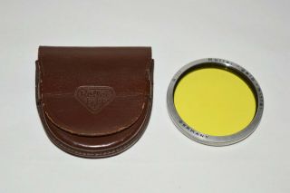 Rollei Rolleiflex Bay Iii 3 Vintage Yellow Filter With Leather Case