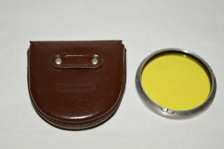 Rollei Rolleiflex Bay III 3 Vintage Yellow Filter with Leather Case 2