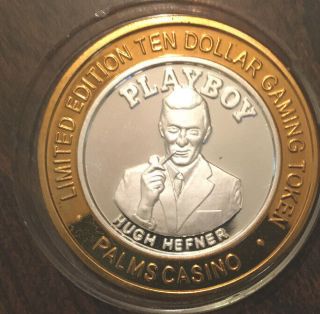 2003 Palms Casino Playboy 50th - Anniversary $10.  999 Silver Strike Hugh Hefner