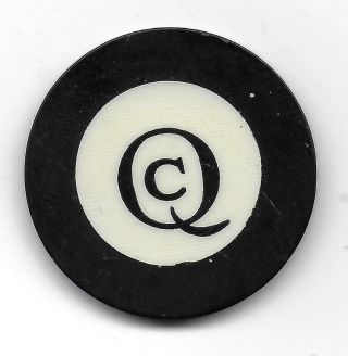 Obsolete Crest & Seal Casino Chip Qc (quinn 