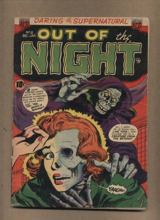 Out Of The Night 6 (c.  Touch) Acg Comics 1953 Golden Age Horror (c 25709)
