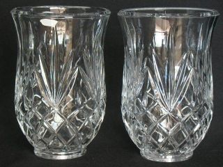 Hurricane Lamp Cut Glass Or Crystal Chimney Shades Candle Holders 2 3/8 "