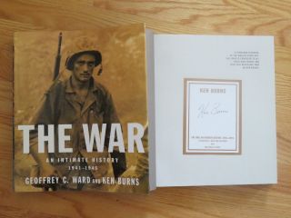 Ken Burns Signed The War An Ultimate History 1941 - 45 Bp Book Baseball Civil Jazz