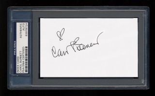 Carol Burnett Signed Index Card Psa/dna Slabbed Autographed
