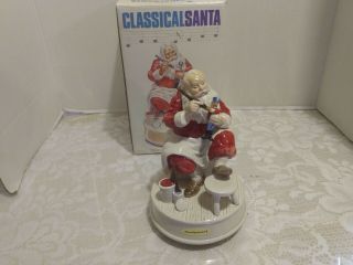 " Classical Santa Claus Music Box Vintage Otagiri