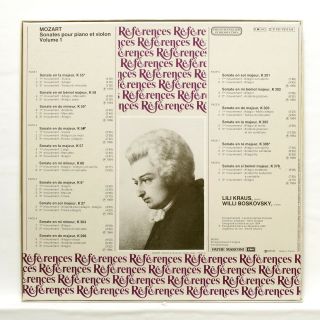 LILI KRAUS,  WILLI BOSKOVSKY - MOZART violin & piano vol.  1 EMI 4xLPs box NM 2