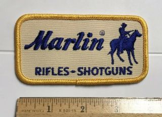 Marlin Rifles Shotguns Firearms Logo Souvenir 4” Long Souvenir Embroidered Patch