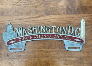 License Plate Topper Vintage - Washington D.  C.  - Our Nation 