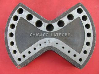 Vintage Chicago Latrobe Cast Drill Bit Holder / Drill Bit Index Fractional Sizes