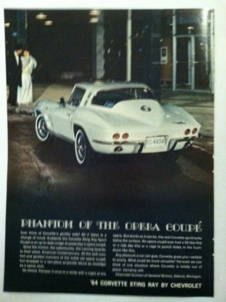 1964 Chevrolet Corvette Sting Ray Coupe - Phantom Opera - Gm Vette Ad