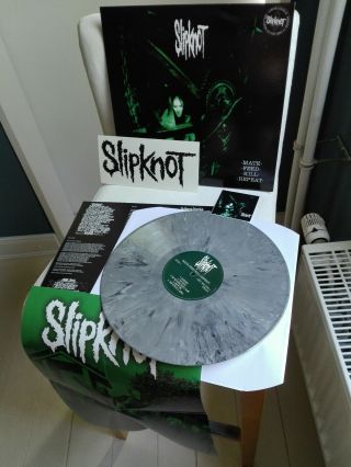 Slipknot Limited Grey Marbled Vinyl Lp,  Poster Mate Feed Kill Repeat (2017)