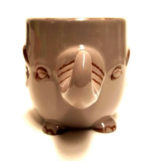 WORLD MARKET Gray Elephant 16oz Coffee Mug Cup Trunk 2